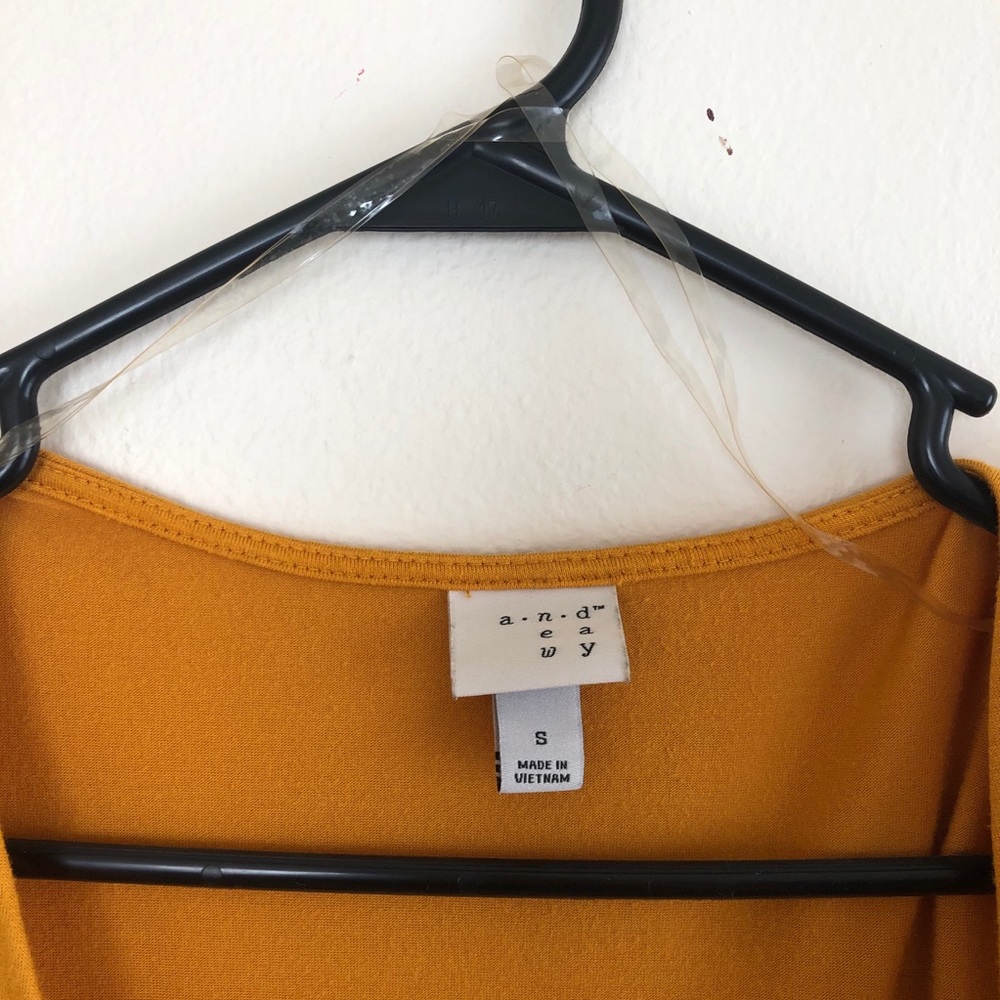 Mustard Yellow Wrap Dress - Picture 6 of 10